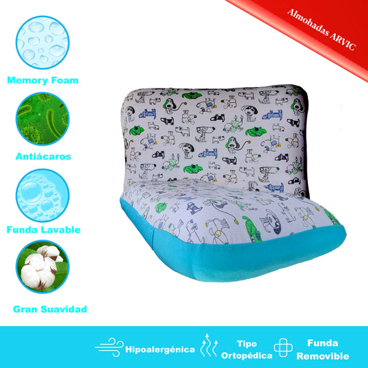 Almohada Infantil Memory Foam Ortopédica